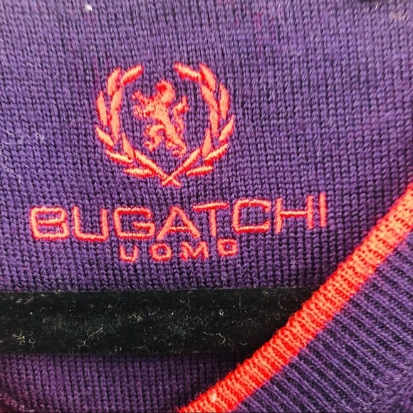 Bugatchi‎ Men’s purple and red v-neck sweater M - Picture 3 of 12